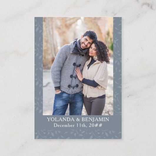 雪林冬ウェディングサイトQRコード エンクロージャーカード (裏面)