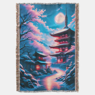 雪桜の寺 (Yukizakura no Tera)  スローブランケット