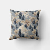 雪森のシーンピロー – 居心地の良い冬のホームデコール クッション (裏面)