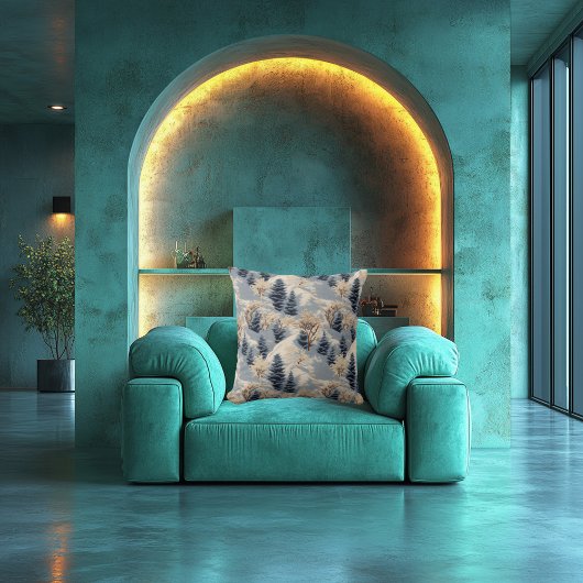 雪森のシーンピロー – 居心地の良い冬のホームデコール クッション