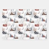 雪森の動物の休日 ラッピングペーパーシート (正面2)