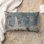 雪森（Andreas Achenbach著） ランバークッション (ブランケット)