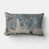 雪森（Andreas Achenbach著） ランバークッション (正面)