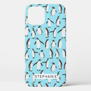 雪模様のペンギン iPhone 12ケース