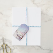 雪橋の水彩風景絵画ズ ギフトタグ (より糸付き)