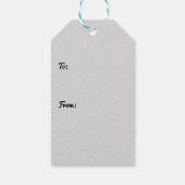 雪橋の水彩風景絵画ズ ギフトタグ (裏面)