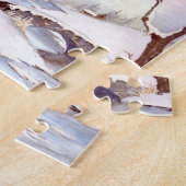 雪橋の水彩風景絵画ズ ジグソーパズル (側面)