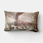 雪止め列車腰枕 ランバークッション (裏面)