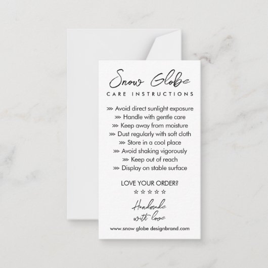 雪気に球の指示 ノートカード (正面)