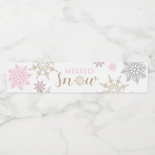 雪水ボトルラベル(溶けた状態) ペットボトルラベル