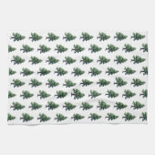 雪水模様絵画松 キッチンタオル (横)