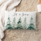 雪水色クリスマスパインツリーランバー ランバークッション (ブランケット)