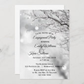 雪氷きらめく冬婚約パーティ 招待状 (正面/裏面)