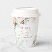 雪氷冬ワンダーランド女の子誕生日 紙コップ (正面)