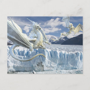 雪氷白ドラゴン氷河 ポストカード