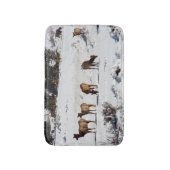 雪浴を楽しむ バスマット (正面縦)