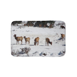 雪浴を楽しむ バスマット