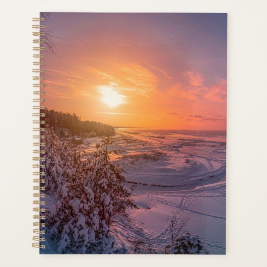 雪海沿岸の夕日 プランナー手帳 (正面)