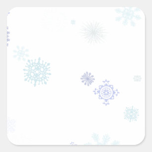 雪淡い色の片 スクエアシール