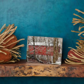 雪深いアシュランドレッドカバーブリッジ（デラウェア州） フォトプラーク (側面)