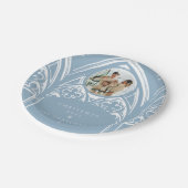 雪深いゴシック冬の童話クリスマスブルーの写真 ペーパープレート (アングル)