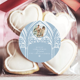 雪深いゴシック冬の童話クリスマス ラウンドシール