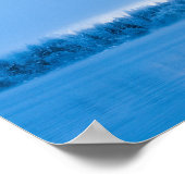 雪深いボヒニ湖に浮かぶ神秘的な霧 ポスター (角)