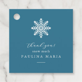 雪深い冬のキンセアニェラブルー フェイバータグ