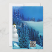 雪深い冬のファンタジー 招待状 (裏面)