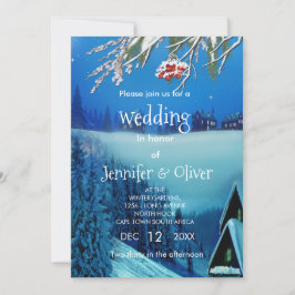 雪深い冬のファンタジー 招待状