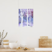 雪深い冬の木 ポスター (キッチン)