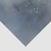 雪深い森おもしろいの中で水彩色のサンタクロース 薄葉紙 (詳細)