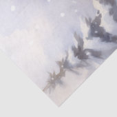 雪深い森の中の水彩クラシックサンタクロース 薄葉紙 (詳細)