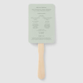 雪深い水の色の常緑ウッドランド冬の結婚式 ハンドファン (裏面)