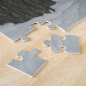 雪深い（鳥）ショウジョウコウカンチョウ止まり ジグソーパズル (側面)