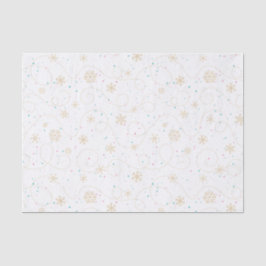 雪渦巻形のの結晶と雪のドット休日 薄葉紙