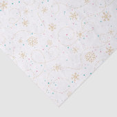 雪渦巻形のの結晶と雪のドット休日 薄葉紙 (詳細)