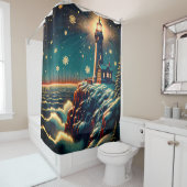 「雪灯台オンクリフ」 シャワーカーテン (インサイチュ)