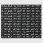 雪片いけな上のクリスマスまたはNICE文字 ラッピングペーパー (フラット)