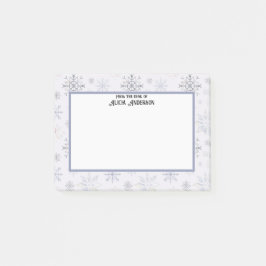 雪片おもしろいの水色の机の粘着性 ポストイット