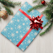 雪片お洒落おもしろいかわいいクリスマスノスタルジック ラッピングペーパー