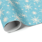 雪片お洒落おもしろいかわいいクリスマスノスタルジック ラッピングペーパー (ロールコーナー)