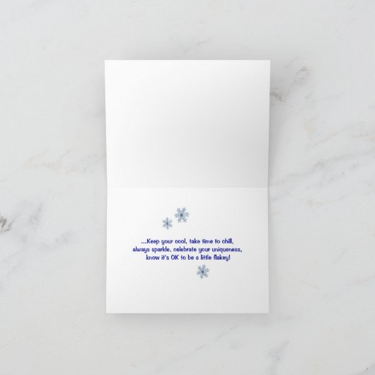 雪片からのアドバイス カード (内部)