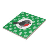 雪片がついたかわいいマンガロビン タイル (側面)
