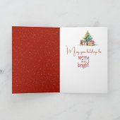 雪片がキュートなクリスマスマウスの木 カード (内部)