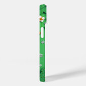 雪片が付いた緑のクリスマスの背景 Case-Mate iPhoneケース (裏面 / 右)