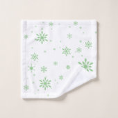 雪片が付いているクリスマスのヴィンテージのトラック バスタオルセット (ウォッシュタオル)