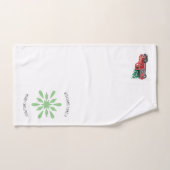 雪片が付いているクリスマスのヴィンテージのトラック バスタオルセット (ハンドタオル)