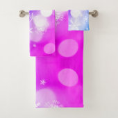 雪片が付いている美しいクリスマスタオル バスタオルセット (インサイチュ)