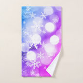 雪片が付いている美しいクリスマスタオル バスタオルセット (ハンドタオル)